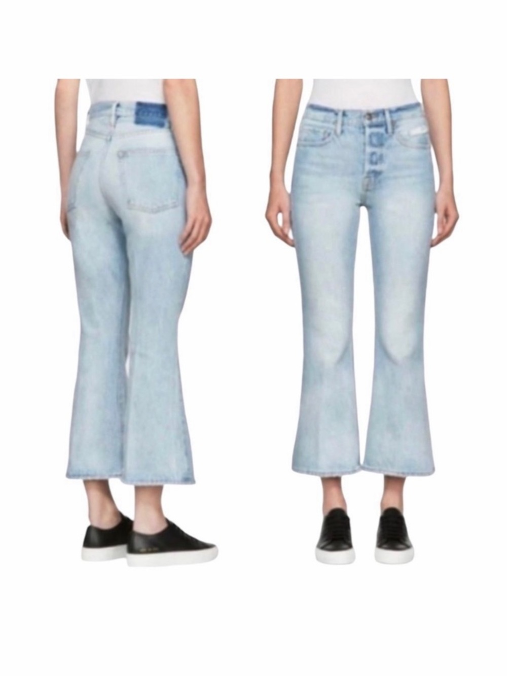 NWT Frame Denim Rigid Re-Release Le Cropped Flare Jeans
